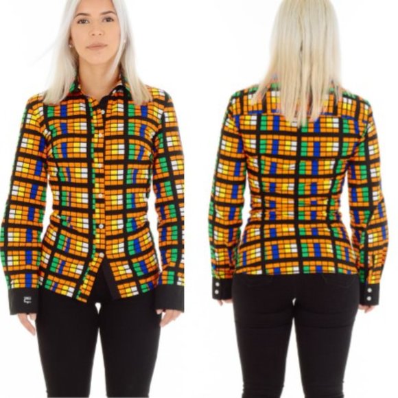 Tobams Colors Toju African Inspired Top - 10 - NWT - Picture 2 of 6